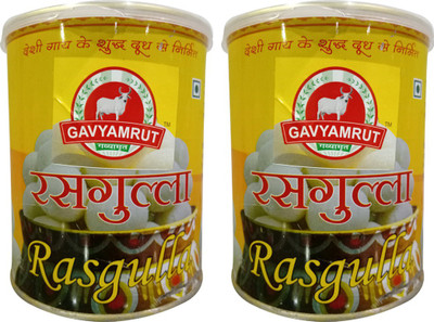 

Gavyamrut RASGULLA PACK OF 2 (2X1) 2 Kg(1 kg, Tin)