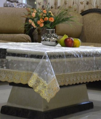 LooMantha Abstract 6 Seater Table Cover(Gold, PVC (Polyvinyl Chloride))