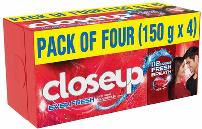 

Closeup RED GEL HOT Toothpaste(600 g, Pack of 4)