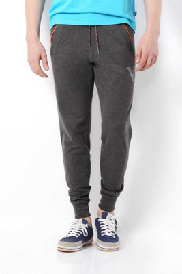 VAN HEUSEN Athleisure Men Grey Solid Smart Tech Easy Stain Release Joggers Solid Men Grey Track Pants
