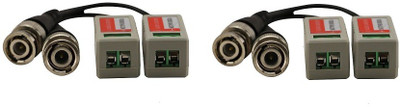 

LipiWorld TV-out Cable Video Balun AHD CVI TVI Coax to UTP Cat6 Connector HD 720P 1080P CCTV BNC (Pack-2)(Black, For Camera)