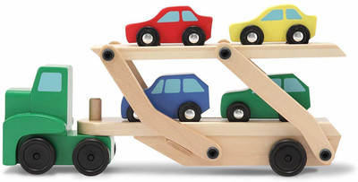 

Prince Toys Truck and Cars Wooden Toy Set with 1 Truck and 4 Cars(Multicolor)