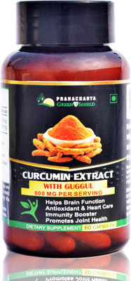 

Pranacharya Curcumin Extract with Guggul 2 in 1 60 Veg capsules for Healthy Life(60 No)