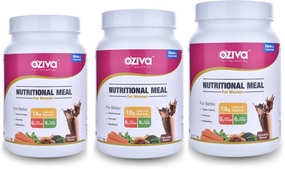 

Oziva Nutritional Meal Shake Women, 3 Month Weight Loss -3 Jars (1Kg each) + Free Shaker(3000 g)