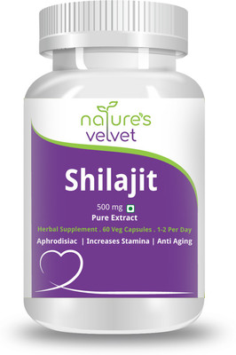 

Natures Velvet Lifecare Shilajit Pure Extract for Youth and Stamina 500 mg(60 No)