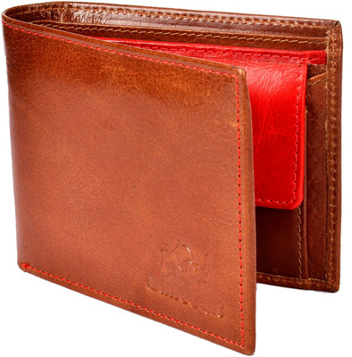 

Bull Kraft Men Casual, Formal Tan, Red Genuine Leather Wallet(3 Card Slots), Red-06;tan-03