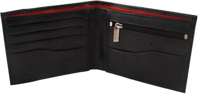 Hidedge Men Formal Black Artificial Leather Wallet(6 Card Slots) Hidedge Men Formal Black Artificial Leather Wallet(6 Card Slots)