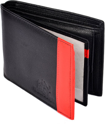 

Bull Kraft Men Casual, Formal Black, Red Genuine Leather Wallet(7 Card Slots)