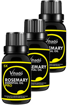 

VIHADO 100% Pure Rosemary Essential oil 5x Fast - (20 ml) (Pack of 3)(20 ml)