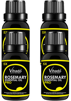 

VIHADO 100% Pure Rosemary Essential oil 5x Fast - (15 ml) (Pack of 4)(15 ml)