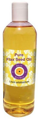 

Deve Herbes Pure Flax Seed Oil (Linum usitatissimum) 100% Natural Therapeutic Grade Cold Pressed(200 ml)