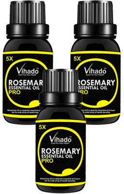 

VIHADO Rosemary Essential Oil 5x Fast (10 ml) (Pack of 3)(10 ml)