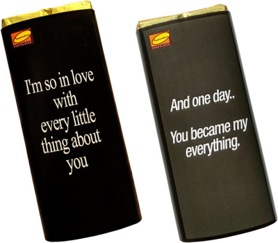 

Innovative Valentine Chocolates with Combo of Love Message for him Bars(Pack of 2, 110 g)