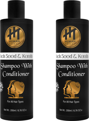 

HUMAN TOUCH Keratin Shampoo With Conditioner Pack Of 2 Sulphate and paraben free.(Set of 2)
