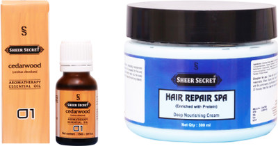 

Sheer Secret Hair Repair Spa 300ml and Cedarwood Essential Oil 15ml(Set of 2)
