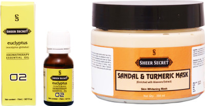 

Sheer Secret Sandal & Turmeric Mask 300ml and Euclyptus Essential Oil 15ml(Set of 2)