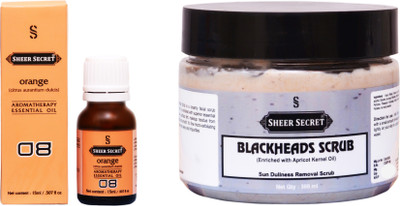 

Sheer Secret Blackheads Scrub 300ml and Orange Essential Oil 15ml(Set of 2)
