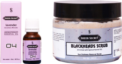 

Sheer Secret Blackheads Scrub 300ml and Lavender Essential Oil 15ml(Set of 2)