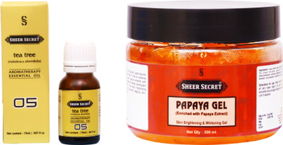 

Sheer Secret Papaya Gel 300ml and Tea Tree Essential Oil 15ml(Set of 2)