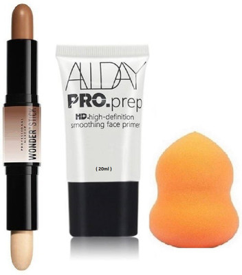 

tanvi27 GLAMOURIUOS HIGHLY SMOOTH VITA ENRICHED HIGHLIGHTER AND CONTOUR WITH MOISTURIZING PRIMER(Set of 3)