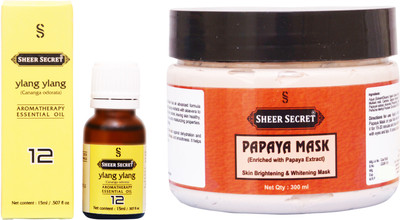 

Sheer Secret Papaya Mask 300ml and Ylang Ylang Essential Oil 15ml(Set of 2)