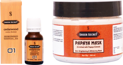 

Sheer Secret Papaya Mask 300ml and Cedarwood Essential Oil 15ml(Set of 2)