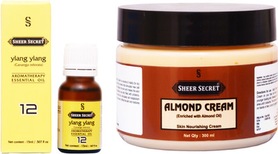 

Sheer Secret Almond Cream 300ml and Ylang Ylang Essential Oil 15ml(Set of 2)