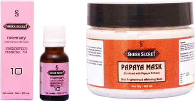 

Sheer Secret Papaya Mask 300ml and Rosemary Essential Oil 15ml(Set of 2)