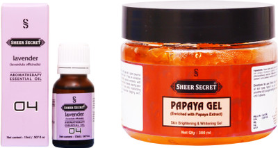 

Sheer Secret Papaya Gel 300ml and Lavender Essential Oil 15ml(Set of 2)