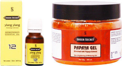 

Sheer Secret Papaya Gel 300ml and Ylang Ylang Essential Oil 15ml(Set of 2)