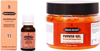 

Sheer Secret Papaya Gel 300ml and Sandalwood Essential Oil 15ml(Set of 2)