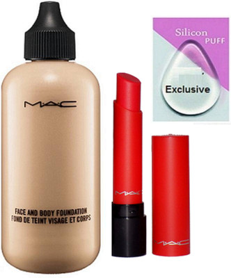 

Exclusive Puff | Foundation|Lipstick|(Set of 3)