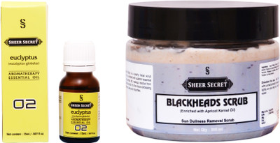 

Sheer Secret Blackheads Scrub 300ml and Euclyptus Essential Oil 15ml(Set of 2)