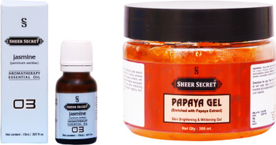 

Sheer Secret Papaya Gel 300ml and Jasmine Essential Oil 15ml(Set of 2)