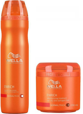 

Wella Professional Enrich Moisturizing Shampoo (250ml) + Hair Mask (150ml)(Set of 2)
