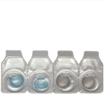 

teenager Teencon95 Yearly Contact Lens(0.00, Aqua, Grey, Pack of 2)
