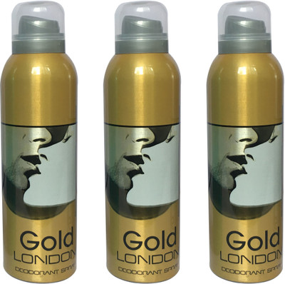 

LONDON GOLD ( PACK OF 3) Deodorant Spray - For Men & Women(200 ml, Pack of 3)
