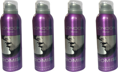 

LONDON PROMISE ( PACK OF 4) Deodorant Spray - For Women(200 ml, Pack of 4)