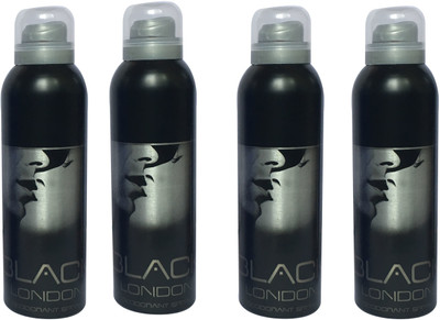 

LONDON BLACK ( PACK OF 4) Deodorant Spray - For Men & Women(200 ml, Pack of 4)