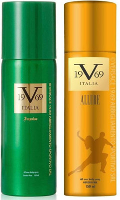 

Italia Versace V 19.69 Impulse & Allure Deo Deodorant Spray - For Men & Women(300 ml, Pack of 2)
