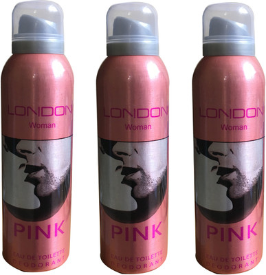

LONDON PINK ( PACK OF 3) Deodorant Spray - For Women(200 ml, Pack of 3)