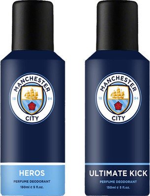 

Manchester Manchester 1Heros 1 Ultimate Kick Spray - For Men pack of 2 Body Spray - For Men(300 ml, Pack of 2)