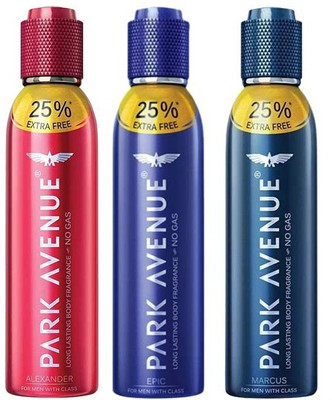 

Park Avenue EPIC+ MARCUS+ ALEXANDER Body Spray - For Men & Women(450 ml, Pack of 3)