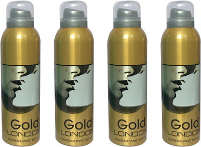 

LONDON GOLD ( PACK OF 4) Deodorant Spray - For Men & Women(200 ml, Pack of 4)