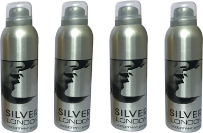 

LONDON SILVER ( PACK OF 4) Deodorant Spray - For Men & Women(200 ml, Pack of 4)