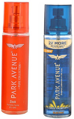 

Park Avenue Good Morning Electric and Zouk Body Spray - For Men & Women(270 ml, Pack of 2)