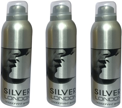 

LONDON SILVER ( PACK OF 3) Deodorant Spray - For Men & Women(200 ml, Pack of 3)