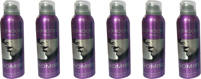 

LONDON PROMISE ( PACK OF 6) Deodorant Spray - For Women(200 ml, Pack of 6)