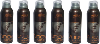 

LONDON BROWN ( PACK OF 6) Deodorant Spray - For Men & Women(200 ml, Pack of 6)