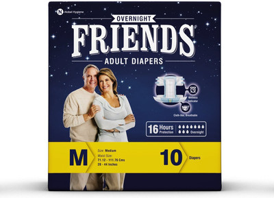 

NOBEL HYGIENE FRIENDS OVER NIGHT Adult Diapers - M(10 Pieces)